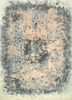 green green wool and silk hand knotted Rug