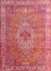 free verse by kavi red and orange wool and silk hand knotted Rug - HeadShot free verse by kavi red and orange wool and silk hand knotted Rug - HeadShot