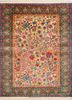 gulmarg red and orange silk hand knotted Rug - HeadShot