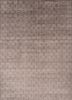 thyme grey and black wool and bamboo silk hand knotted Rug - HeadShot