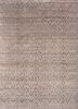 manifest beige and brown wool and bamboo silk hand knotted Rug - HeadShot