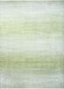 green green wool hand knotted Rug