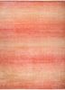 red and orange red and orange wool hand knotted Rug