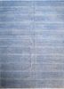 blue blue wool hand knotted Rug