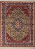 beige and brown beige and brown wool hand knotted Rug