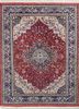 gulnar red and orange wool hand knotted Rug - HeadShot gulnar red and orange wool hand knotted Rug - HeadShot