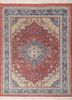 red and orange red and orange wool hand knotted Rug