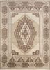 thyme beige and brown wool hand knotted Rug - HeadShot thyme beige and brown wool hand knotted Rug - HeadShot