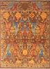 cyanna red and orange wool hand knotted Rug - HeadShot cyanna red and orange wool hand knotted Rug - HeadShot