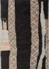 zuri beige and brown wool hand knotted Rug - HeadShot