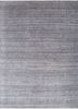entropy blue wool and silk hand knotted Rug - HeadShot