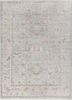 aurora blue wool and silk hand knotted Rug - HeadShot