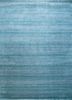 blue blue wool and viscose hand knotted Rug