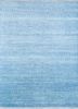 blue blue wool and viscose hand knotted Rug