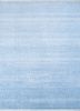 blue blue wool and viscose hand knotted Rug