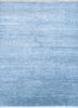 blue blue wool and viscose hand knotted Rug