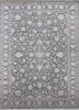 aurora grey and black wool and viscose hand knotted Rug - HeadShot