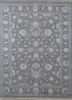grey and black grey and black wool and viscose hand knotted Rug