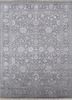 aurora grey and black wool and viscose hand knotted Rug - HeadShot aurora grey and black wool and viscose hand knotted Rug - HeadShot