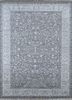 aurora grey and black wool and viscose hand knotted Rug - HeadShot