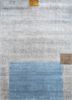  grey and black wool and silk hand knotted Rug