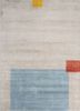 ivory ivory wool and silk hand knotted Rug