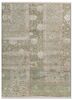  green wool and silk hand knotted Rug