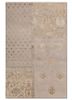 far east ivory wool and silk hand knotted Rug - HeadShot