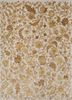 aurora ivory wool and silk hand knotted Rug - HeadShot