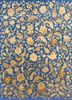  blue wool and silk hand knotted Rug