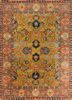 far east gold wool hand knotted Rug - HeadShot