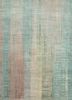 green green wool and bamboo silk hand knotted Rug
