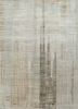  ivory wool and bamboo silk hand knotted Rug