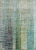 green green wool and bamboo silk hand knotted Rug
