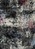 unstring by kavi grey and black wool and bamboo silk hand knotted Rug - HeadShot unstring by kavi grey and black wool and bamboo silk hand knotted Rug - HeadShot