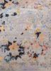 entropy grey and black wool and bamboo silk hand knotted Rug - HeadShot