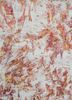 unstring by kavi red and orange wool and bamboo silk hand knotted Rug - HeadShot