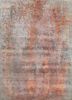 grey and black grey and black wool and bamboo silk hand knotted Rug