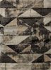genesis grey and black wool and viscose hand tufted Rug - HeadShot