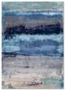blue blue wool and viscose hand tufted Rug