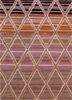 linear red and orange wool and viscose hand tufted Rug - HeadShot linear red and orange wool and viscose hand tufted Rug - HeadShot