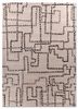 contour ivory wool and viscose hand tufted Rug - HeadShot