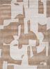 beige and brown beige and brown wool and viscose hand tufted Rug