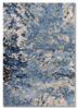 blue blue wool and viscose hand tufted Rug