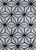  grey and black wool and viscose hand tufted Rug