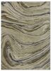green green wool and viscose hand tufted Rug