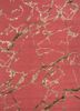  red and orange wool and viscose hand tufted Rug