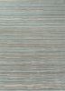  blue wool and viscose hand tufted Rug