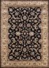 kasbah grey and black wool and viscose hand tufted Rug - HeadShot