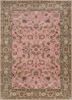  red and orange wool and viscose hand tufted Rug